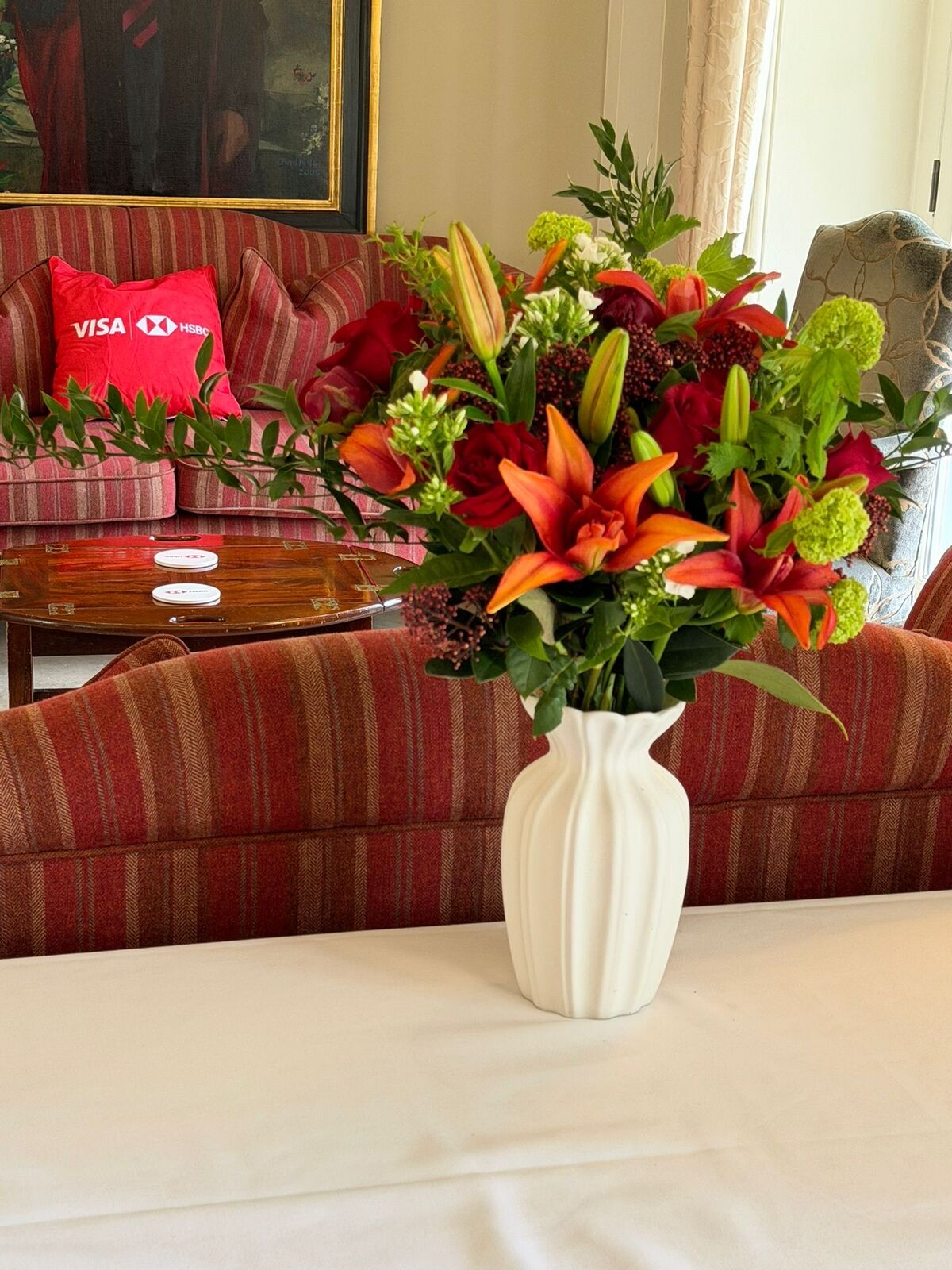 Large seasonal display arrangement by Gin House Flowers