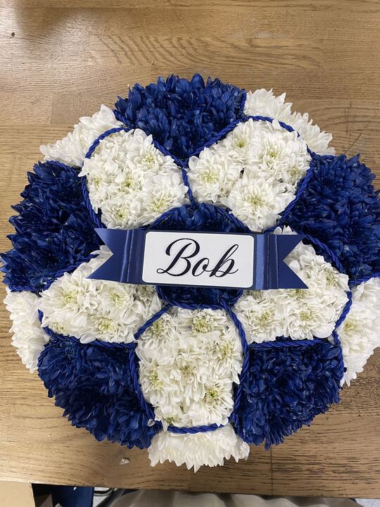 Bespoke football funeral tribute